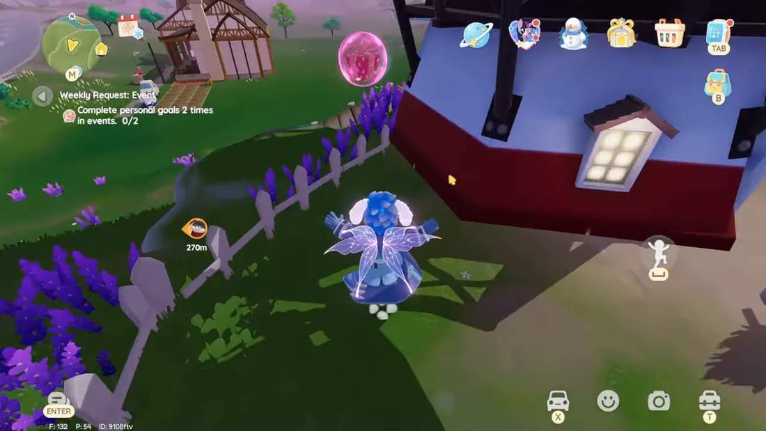 Pink bubble spawn next to the windmill building near Plot 4 in-game screenshot