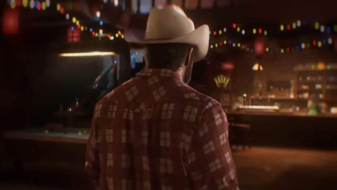 Wolverine in a hat and flannel in a nighttime urban setting from Marvel&rsquo;s Wolverine game footage