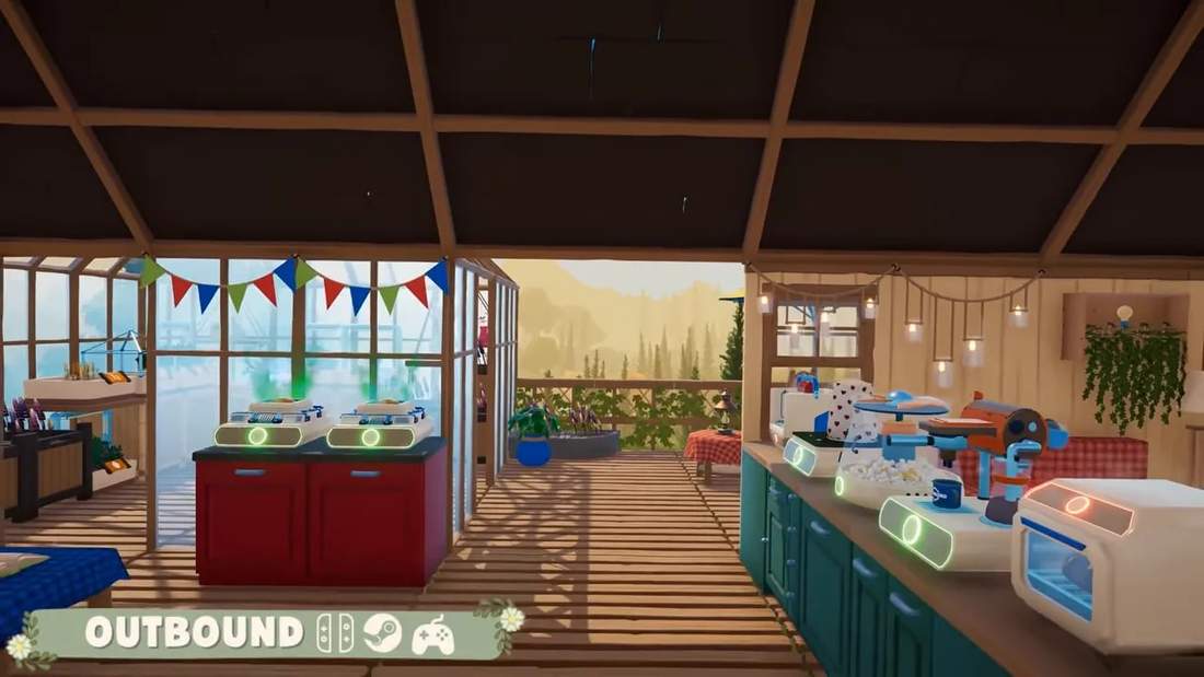 Outbound cozy camper van kitchen and workstation area in a bright room