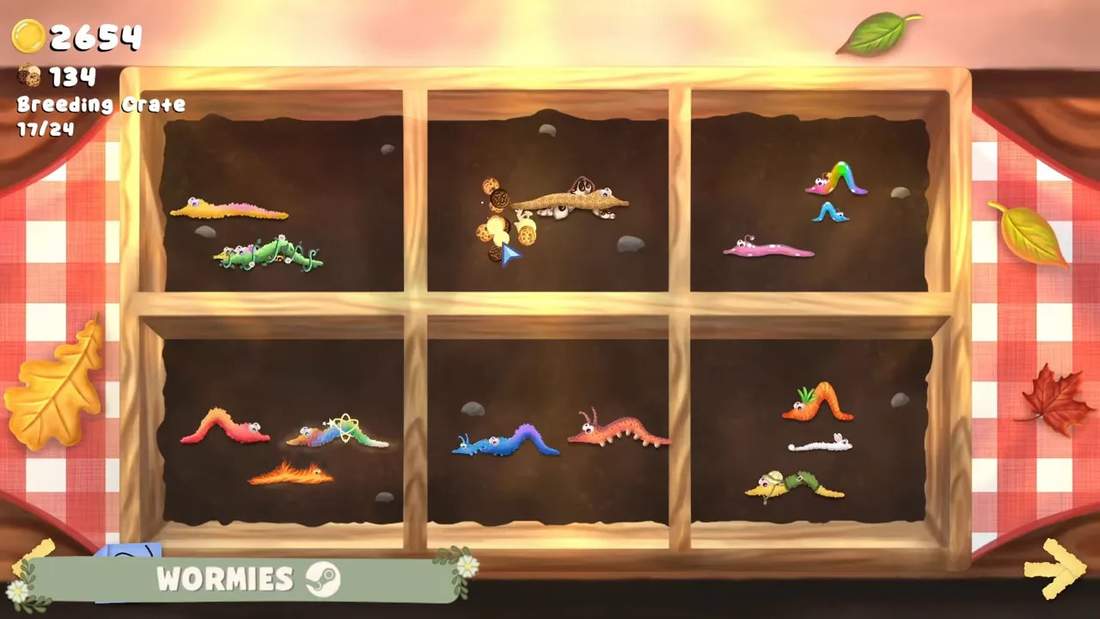 Wormies breeding and storage crates filled with different worm types